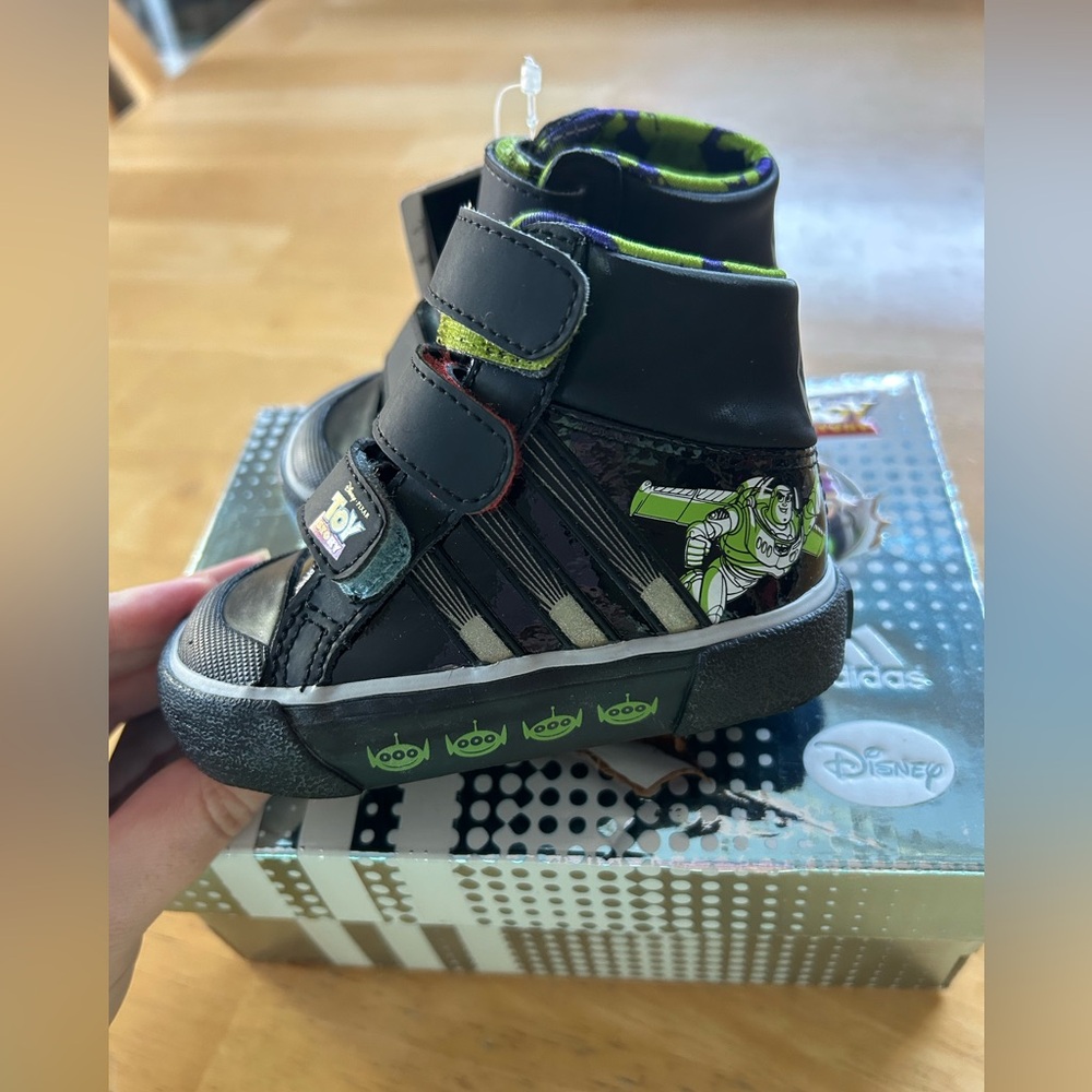 Adidas Infant Disney Pixar Buzz Lightyear Toy Story High Top Sneakers